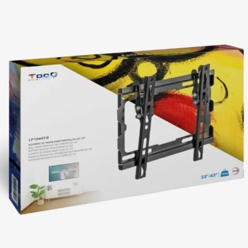 Soporte de Pared Inclinable TooQ LP1044T-B para TV de 23-43'/ hasta 45kg Soporte de Pared Inclinable TooQ LP1044T-B para TV de 23-43'/ hasta 45kg