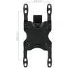 Soporte de Pared Orientable / Inclinable TooQ LP2142TNL-B para TV de 13-42'/ hasta 20kg Soporte de Pared Orientable / Inclinable TooQ LP2142TNL-B para TV de 13-42'/ hasta 20kg