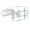 Soporte de Pared Giratorio/ Inclinable/ Nivelable TooQ LP3790TN-B para TV de 43-90'/ hasta 75kg