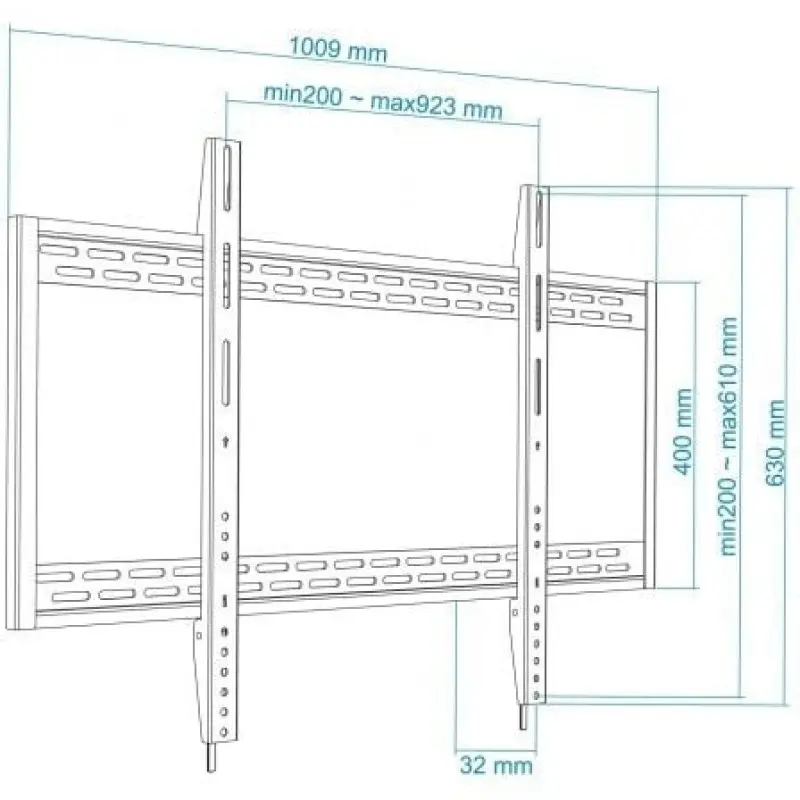 Soporte de Pared Fijo TooQ LP41130F-B para TV de 60-100'/ hasta 130kg Soporte de Pared Fijo TooQ LP41130F-B para TV de 60-100'/ hasta 130kg