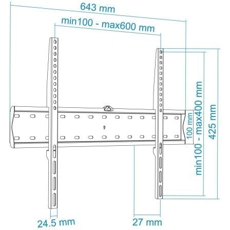 Soporte de Pared Fijo TooQ LP4170F-B para TV de 37-70'/ hasta 40kg Soporte de Pared Fijo TooQ LP4170F-B para TV de 37-70'/ hasta 40kg