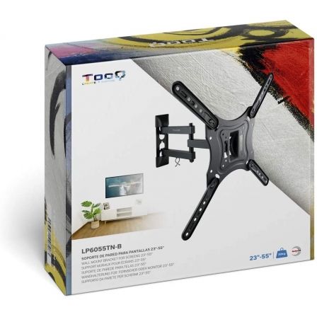 Soporte de Pared Orientable / Inclinable TooQ LP6055TN-B para TV de 23-55'/ hasta 30kg Soporte de Pared Orientable / Inclinable TooQ LP6055TN-B para TV de 23-55'/ hasta 30kg