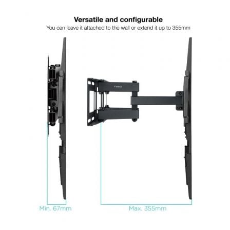 Soporte de Pared Giratorio/ Inclinable/ Nivelable TooQ LP7846TN-B para TV de 32-70'/ hasta 40kg Soporte de Pared Giratorio/ Inclinable/ Nivelable TooQ LP7846TN-B para TV de 32-70'/ hasta 40kg