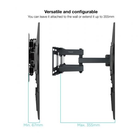 Soporte de Pared Giratorio/ Inclinable/ Nivelable TooQ LP7866TN-B para TV de 37-80'/ hasta 40kg Soporte de Pared Giratorio/ Inclinable/ Nivelable TooQ LP7866TN-B para TV de 37-80'/ hasta 40kg