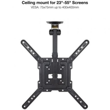 Soporte de Techo Giratorio/ Inclinable TooQ LPCE1123TSLI-B para TV de 23-55'/ hasta 20kg Soporte de Techo Giratorio/ Inclinable TooQ LPCE1123TSLI-B para TV de 23-55'/ hasta 20kg