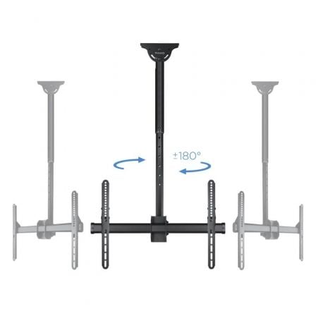 Soporte de Techo Giratorio/ Inclinable/ Nivelable TooQ LPCE1170TSLI-B para TV de 37-70'/ hasta 50kg Soporte de Techo Giratorio/ Inclinable/ Nivelable TooQ LPCE1170TSLI-B para TV de 37-70'/ hasta 50kg