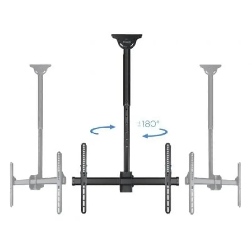 Soporte de Techo Giratorio/ Inclinable/ Nivelable TooQ LPCE1170TSLI-B para TV de 37-70'/ hasta 50kg Soporte de Techo Giratorio/ Inclinable/ Nivelable TooQ LPCE1170TSLI-B para TV de 37-70'/ hasta 50kg