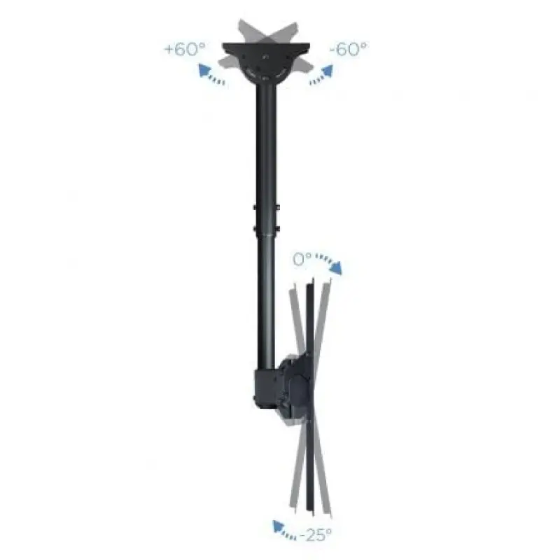Soporte de Techo Giratorio/ Inclinable/ Nivelable TooQ LPCE1170TSLI-B para TV de 37-70'/ hasta 50kg Soporte de Techo Giratorio/ Inclinable/ Nivelable TooQ LPCE1170TSLI-B para TV de 37-70'/ hasta 50kg
