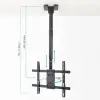 Soporte de Techo Giratorio/ Inclinable/ Nivelable TooQ LPCE1175TSLI-B para TV de 32-75'/ hasta 60kg