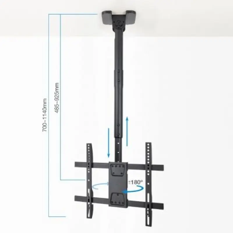 Soporte de Techo Giratorio/ Inclinable/ Nivelable TooQ LPCE1175TSLI-B para TV de 32-75'/ hasta 60kg Soporte de Techo Giratorio/ Inclinable/ Nivelable TooQ LPCE1175TSLI-B para TV de 32-75'/ hasta 60kg