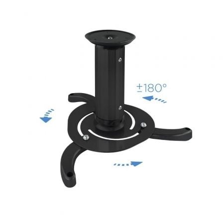 Soporte de Techo para Proyector TooQ PJ1010TN-B/ Inclinable-Giratorio/ hasta 10kg Soporte de Techo para Proyector TooQ PJ1010TN-B/ Inclinable-Giratorio/ hasta 10kg