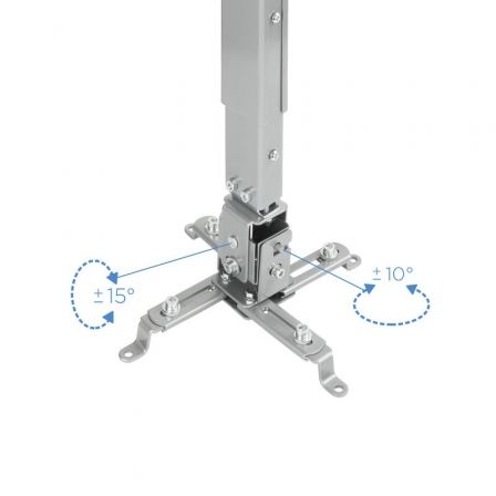 Soporte de Techo para Proyector TooQ PJ2012T-S/ Inclinable-Nivelable/ hasta 20kg Soporte de Techo para Proyector TooQ PJ2012T-S/ Inclinable-Nivelable/ hasta 20kg