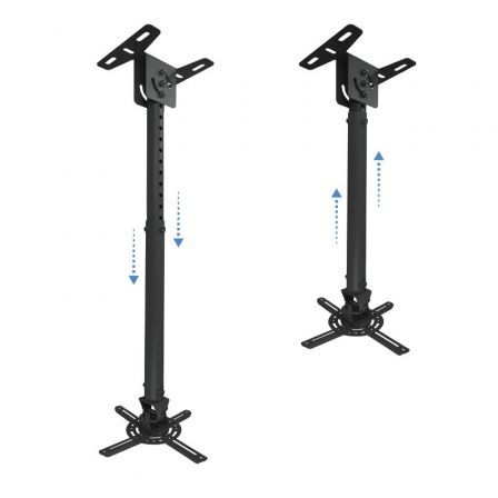 Soporte de Techo para Proyector TooQ PJ3030TN-B/ Inclinable-Giratorio-Nivelable/ hasta 20kg Soporte de Techo para Proyector TooQ PJ3030TN-B/ Inclinable-Giratorio-Nivelable/ hasta 20kg