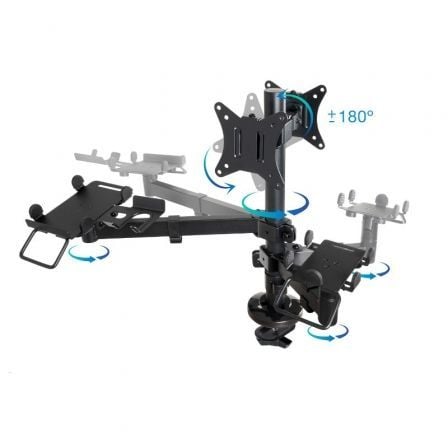 Soporte para 2 Monitores, TPV, Impresora, Términal y Lector TooQ TQPM0002/ hasta 9kg Soporte para 2 Monitores, TPV, Impresora, Términal y Lector TooQ TQPM0002/ hasta 9kg