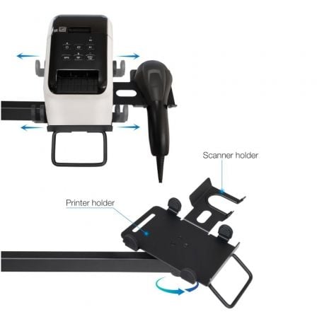 Soporte para 2 Monitores, TPV, Impresora, Términal y Lector TooQ TQPM0002/ hasta 9kg Soporte para 2 Monitores, TPV, Impresora, Términal y Lector TooQ TQPM0002/ hasta 9kg
