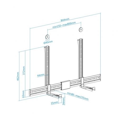 Soporte Universal Multi-Instalación TooQ TQSBM-01 para Barra de Sonido/ Hasta 15kg Soporte Universal Multi-Instalación TooQ TQSBM-01 para Barra de Sonido/ Hasta 15kg