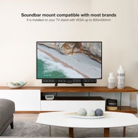 Soporte Universal Multi-Instalación TooQ TQSBM-01 para Barra de Sonido/ Hasta 15kg Soporte Universal Multi-Instalación TooQ TQSBM-01 para Barra de Sonido/ Hasta 15kg