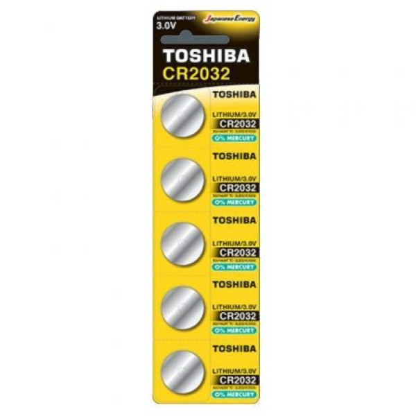 Pack de 5 Pilas de Botón Toshiba CR2032/ 3V