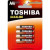 Pack de 4 Pilas AAA Toshiba Alkaline LR03/ 1.5V/ Alcalinas