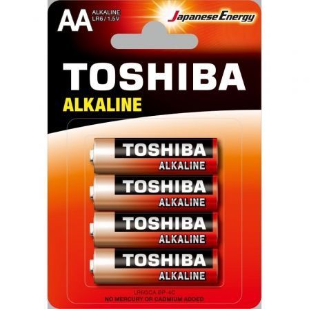 Pack de 4 Pilas AA Toshiba Alkaline LR6/ 1.5V/ Alcalinas Pack de 4 Pilas AA Toshiba Alkaline LR6/ 1.5V/ Alcalinas