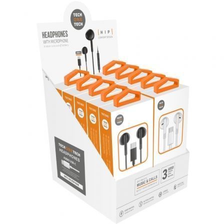 Expositor de Auriculares Tech One Tech EarTECH TEC1303/ con Micrófono/ USB Tipo-C/ Incluye 5 Auriculares Blancos y 5 Auriculares Negros Expositor de Auriculares Tech One Tech EarTECH TEC1303/ con Micrófono/ USB Tipo-C/ Incluye 5 Auriculares Blancos y 5 Auriculares Negros