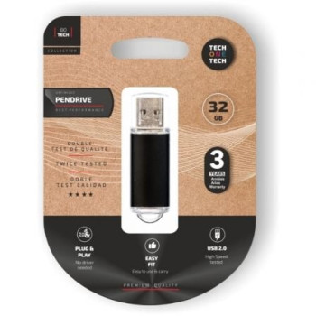 Pendrive 32GB Tech One Tech Basic USB 2.0/ Negro Pendrive 32GB Tech One Tech Basic USB 2.0/ Negro