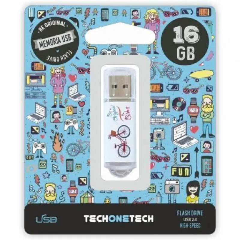 Pendrive 16GB Tech One Tech Be Bike USB 2.0 Pendrive 16GB Tech One Tech Be Bike USB 2.0