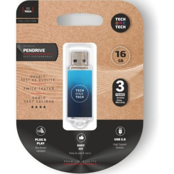 Pendrive 16GB Tech One Tech Be Deep USB 2.0/ Azul Degradado Pendrive 16GB Tech One Tech Be Deep USB 2.0/ Azul Degradado
