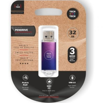 Pendrive 32GB Tech One Tech Be Fade USB 2.0/ Purpura Degradado Pendrive 32GB Tech One Tech Be Fade USB 2.0/ Purpura Degradado