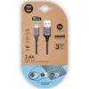 Cable USB 2.0 Tech One Tech TEC2022/ USB Macho - Lightning Macho/ 2m/ Gris Cable USB 2.0 Tech One Tech TEC2022/ USB Macho - Lightning Macho/ 2m/ Gris
