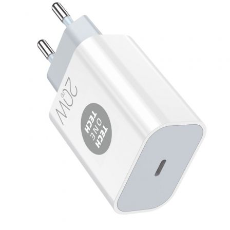 Cargador de Pared Tech One Tech TEC2260/ 1xUSB Tipo-C/ 20W Cargador de Pared Tech One Tech TEC2260/ 1xUSB Tipo-C/ 20W