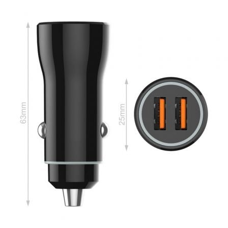 Cargador de Coche Tech One Tech TEC2802/ 2xUSB/ 2.4A Cargador de Coche Tech One Tech TEC2802/ 2xUSB/ 2.4A