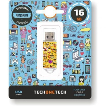 Pendrive 16GB Tech One Tech Emojis USB 2.0 Pendrive 16GB Tech One Tech Emojis USB 2.0
