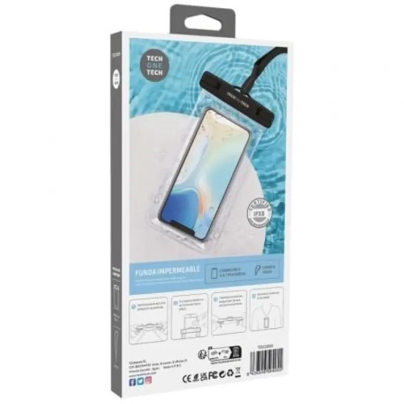 Funda Universal Impermeable para Smartphone Tech One Tech TEC2850/ Hasta 7' Funda Universal Impermeable para Smartphone Tech One Tech TEC2850/ Hasta 7'