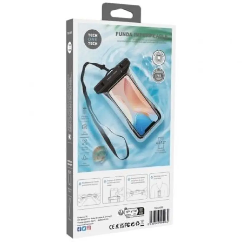 Funda Universal Impermeable para Smartphone Tech One Tech TEC2855/ Hasta 7.5' Funda Universal Impermeable para Smartphone Tech One Tech TEC2855/ Hasta 7.5'