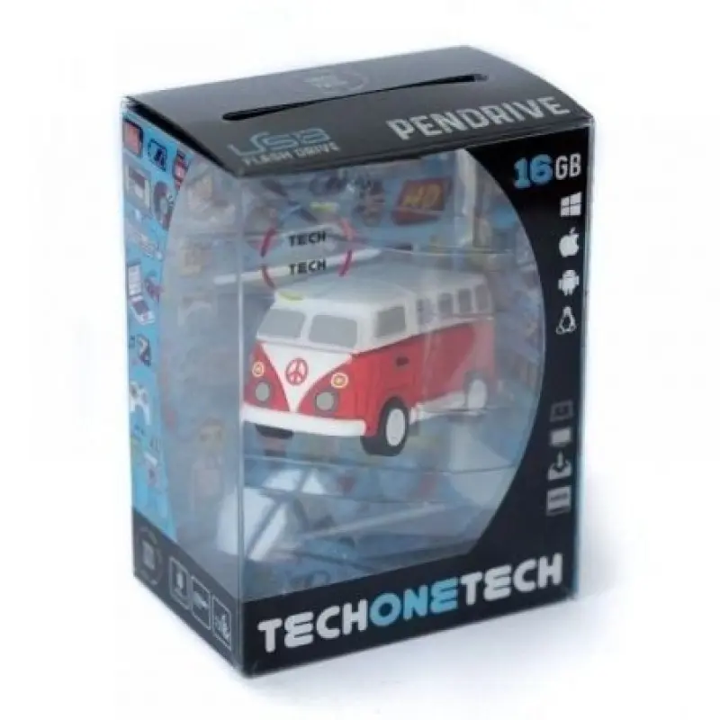 Pendrive 32GB Tech One Tech Hippy Van Bang Camper USB 2.0 Pendrive 32GB Tech One Tech Hippy Van Bang Camper USB 2.0