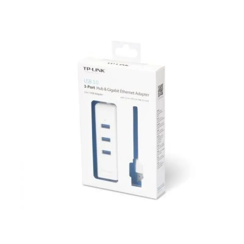 Hub USB 3.0 TP-Link UE330/ 3xUSB/ 1xRJ45/ Blanco Hub USB 3.0 TP-Link UE330/ 3xUSB/ 1xRJ45/ Blanco