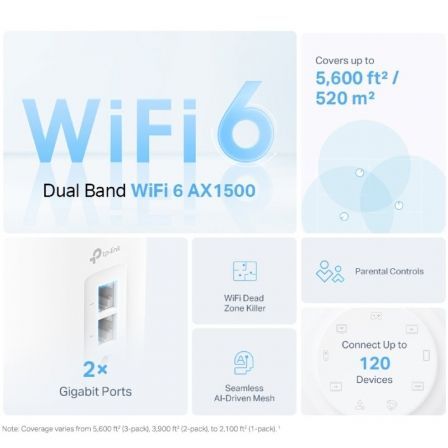 Sistema Mesh TP-Link Deco X10 1500Mbps/ 2.4GHz 5GHz/ Pack de 2 Sistema Mesh TP-Link Deco X10 1500Mbps/ 2.4GHz 5GHz/ Pack de 2