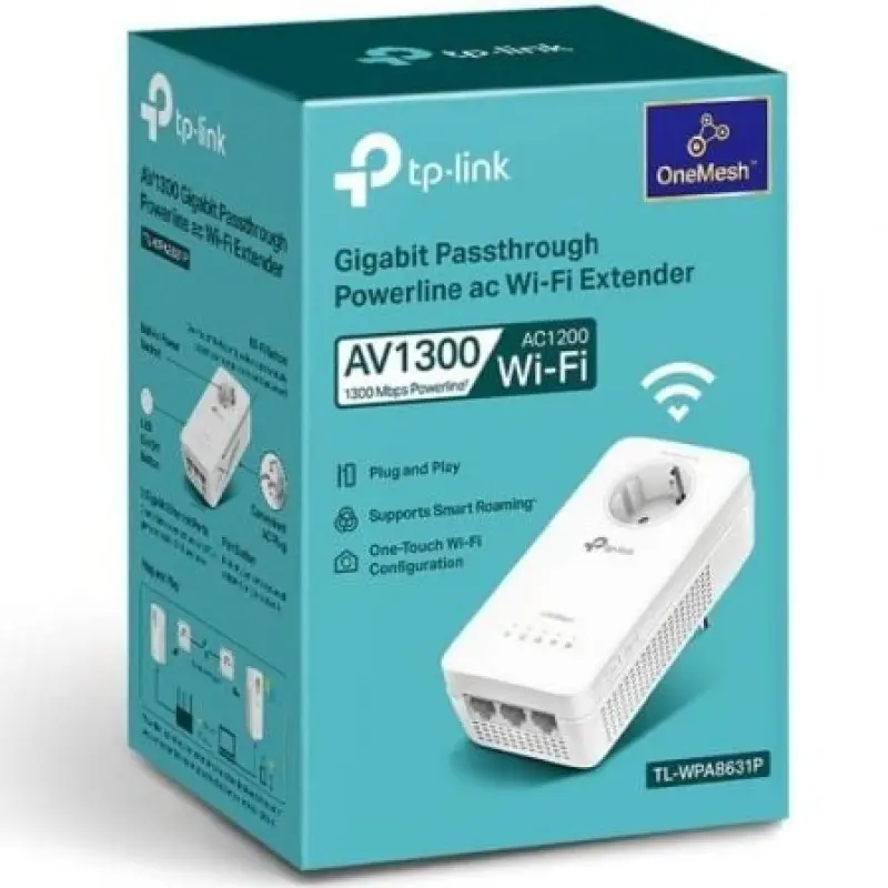 Adaptador Powerline TP-Link TL-WPA8631P 1300Mbps/ Alcance 300m Adaptador Powerline TP-Link TL-WPA8631P 1300Mbps/ Alcance 300m