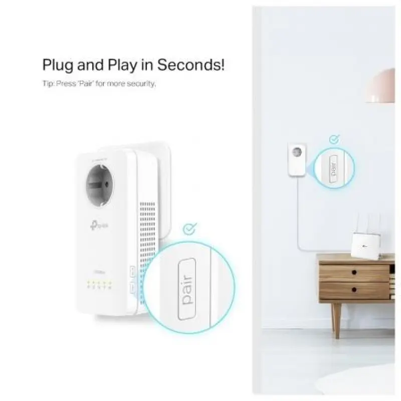 Adaptador Powerline TP-Link AV1300 1300Mbps/ Alcance 300m/ Pack de 2 Adaptador Powerline TP-Link AV1300 1300Mbps/ Alcance 300m/ Pack de 2