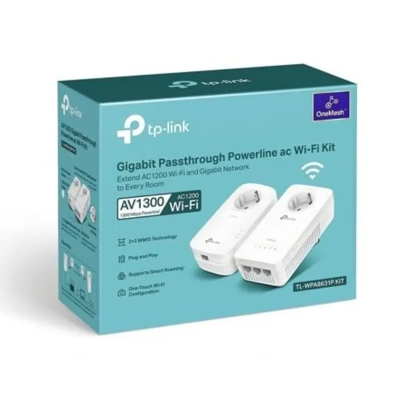 Adaptador Powerline TP-Link AV1300 1300Mbps/ Alcance 300m/ Pack de 2 Adaptador Powerline TP-Link AV1300 1300Mbps/ Alcance 300m/ Pack de 2