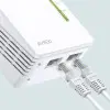 Adaptador Powerline TP-Link WPA4221KIT 600Mbps/ Alcance 300m/ Pack de 2 Adaptador Powerline TP-Link WPA4221KIT 600Mbps/ Alcance 300m/ Pack de 2