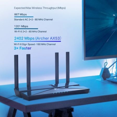 Router Inalámbrico TP-Link Archer AX53/ WiFi 6/ 3000 Mbps/ 2.4GHz 5GHz/ 4 Antenas/ WiFi 802.11ax/ac/n/a/ - n/b/g Router Inalámbrico TP-Link Archer AX53/ WiFi 6/ 3000 Mbps/ 2.4GHz 5GHz/ 4 Antenas/ WiFi 802.11ax/ac/n/a/ - n/b/g