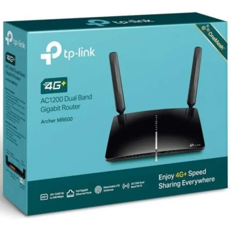 Router Inalámbrico 4G TP-Link Archer MR600 1200Mbps 2.4GHz 5GHz/ 2 Antenas/ WiFi 802.11a/n/ac - b/g/n Router Inalámbrico 4G TP-Link Archer MR600 1200Mbps 2.4GHz 5GHz/ 2 Antenas/ WiFi 802.11a/n/ac - b/g/n