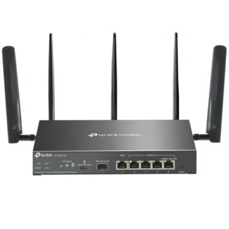 Router VPN 4G TP-Link Omada ER706W-4G/ WiFi 6/ 3000Mbps/ 2.4GHz 5GHz/ 5 Antenas/ WiFi 802.1Q Router VPN 4G TP-Link Omada ER706W-4G/ WiFi 6/ 3000Mbps/ 2.4GHz 5GHz/ 5 Antenas/ WiFi 802.1Q