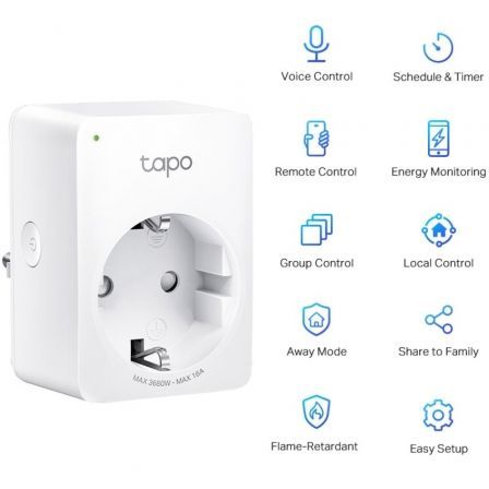 Enchufe WiFi Inteligente TP-Link Tapo P110 Enchufe WiFi Inteligente TP-Link Tapo P110
