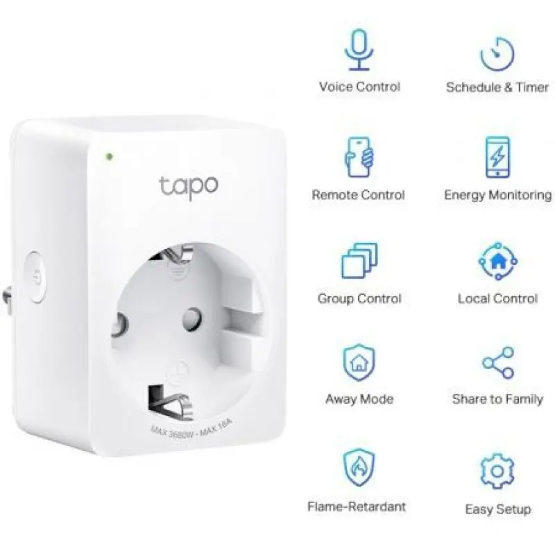 Enchufe WiFi Inteligente TP-Link Tapo P110 Enchufe WiFi Inteligente TP-Link Tapo P110