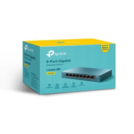Switch TP-Link LS108G 8 Puertos/ RJ-45 10/100/1000 Switch TP-Link LS108G 8 Puertos/ RJ-45 10/100/1000