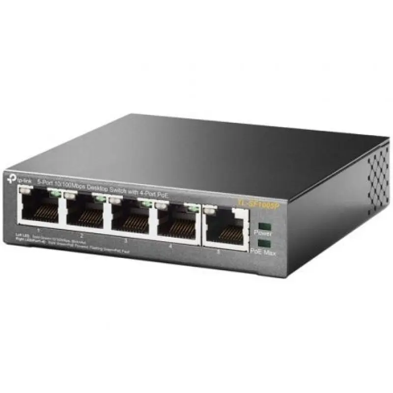 Switch TP-Link TL-SF1005P 5 Puertos/ RJ-45 10/100 PoE Switch TP-Link TL-SF1005P 5 Puertos/ RJ-45 10/100 PoE