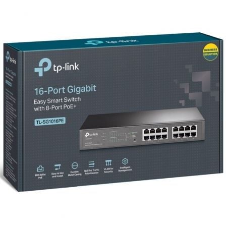 Switch TP-Link TL-SG1016PE/ 16 Puertos/ RJ45 10/100/1000/ PoE+ Switch TP-Link TL-SG1016PE/ 16 Puertos/ RJ45 10/100/1000/ PoE+